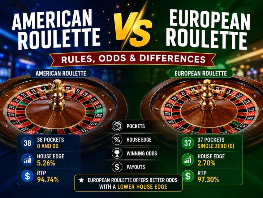 american vs european roulette differnces