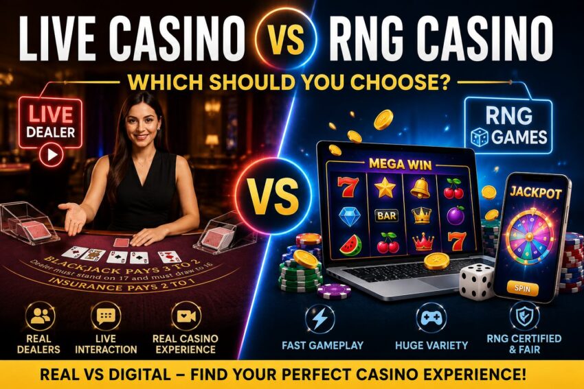 live casino vs rng casino